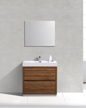 Bliss 36″ Chestnut Free Standing Modern Bathroom Vanity