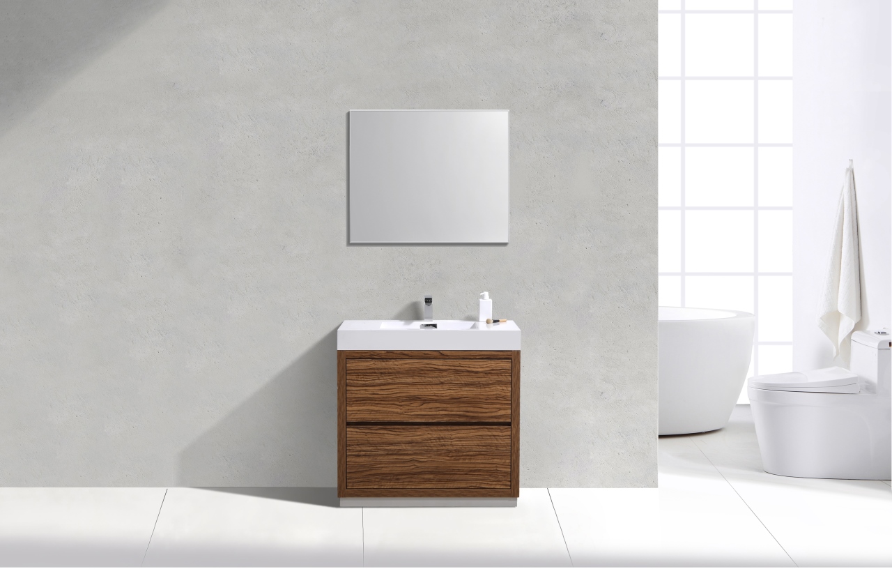 Bliss 36" Chestnut Free Standing Modern Bathroom Vanity