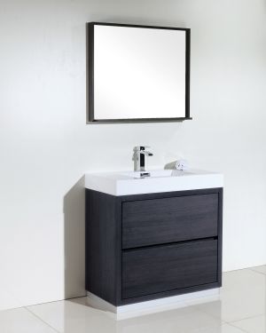 Bliss 36″ Gray Oak Free Standing Modern Bathroom Vanity