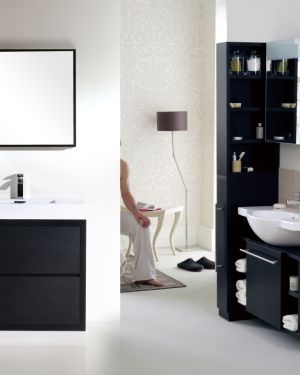 Bliss 40″ Black Free Standing Modern Bathroom Vanity