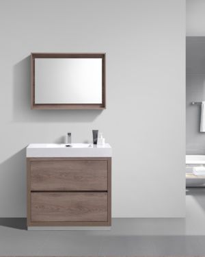 Bliss 40″ Butternut Free Standing Modern Bathroom Vanity