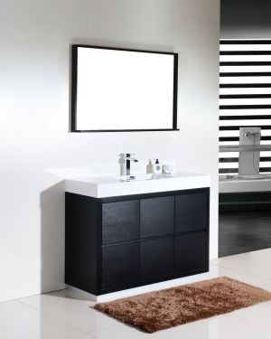 Bliss 48″ Black Free Standing Modern Bathroom Vanity