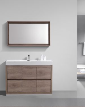 Bliss 48″ Butternut Free Standing Modern Bathroom Vanity