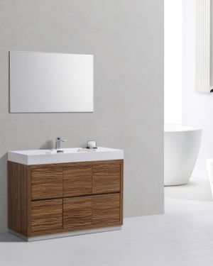Bliss 48″ Chestnut Free Standing Modern Bathroom Vanity