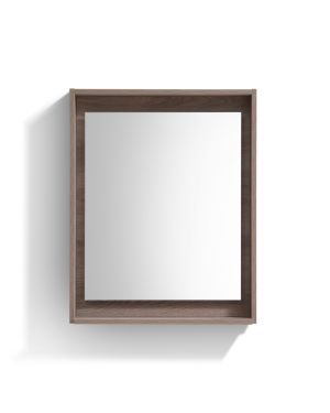 24″ Wide Mirror w/ Shelf – Butternut