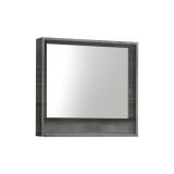 30" Wide Mirror w/ Shelf - Ocean Gray