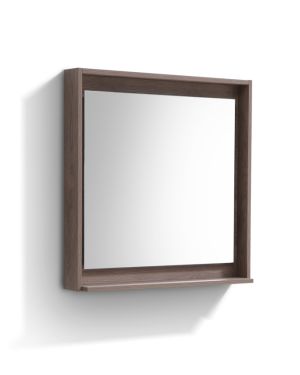 30″ Wide Mirror w/ Shelf – Butternut