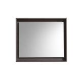 30" Wide Mirror w/ Shelf - Gray Oak