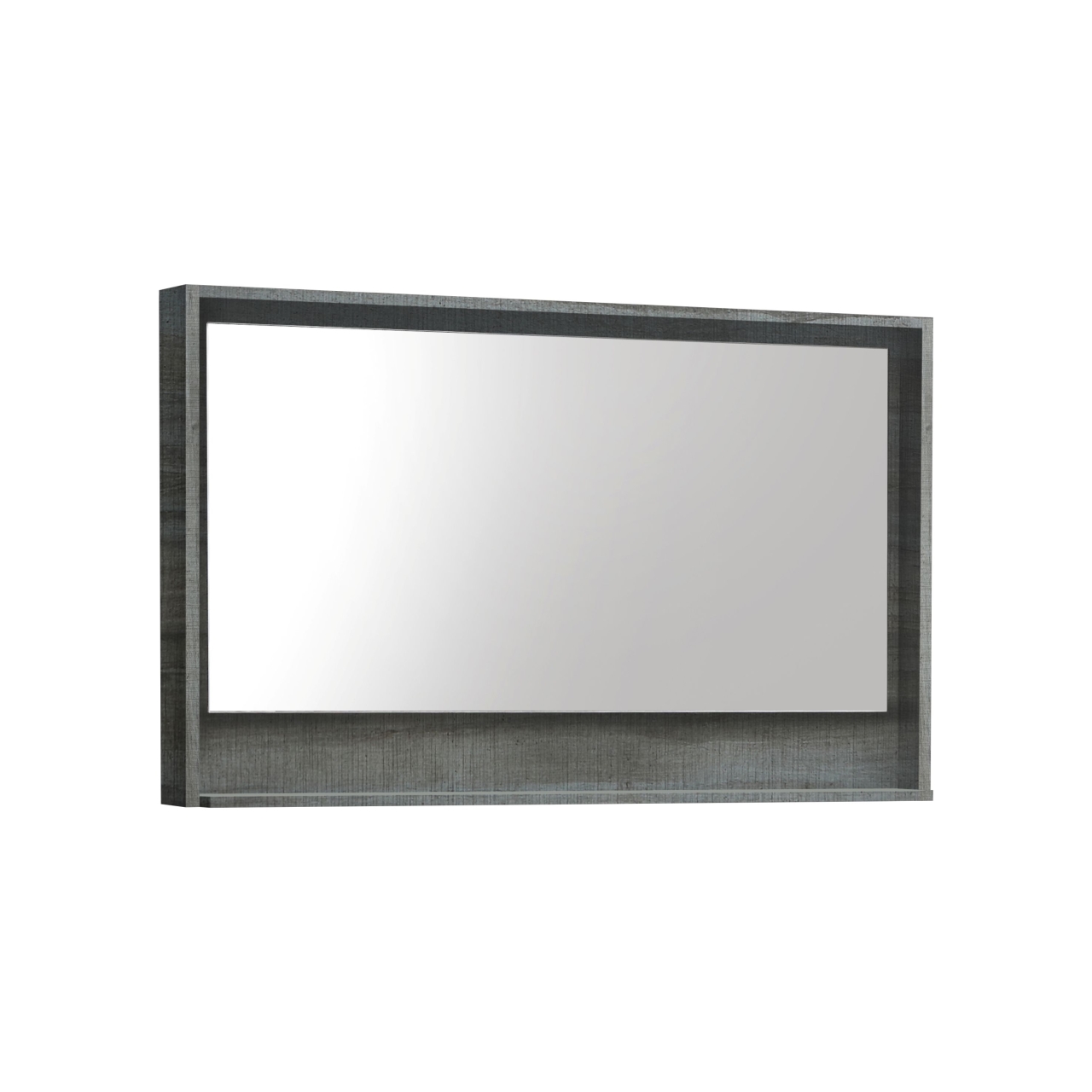 48" Wide Mirror w/ Shelf - Ocean Gray