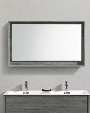 48″ Wide Mirror w/ Shelf – Ocean Gray