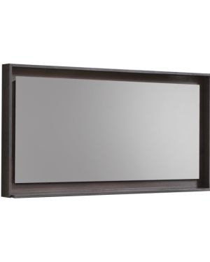 48″ Wide Mirror w/ Shelf – Gray Oak