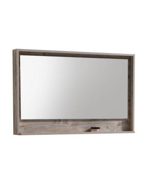 48″ Wide Mirror w/ Shelf – Nature Wood