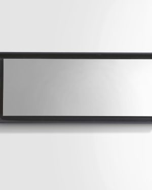 60″ Wide Mirror w/ Shelf – Black