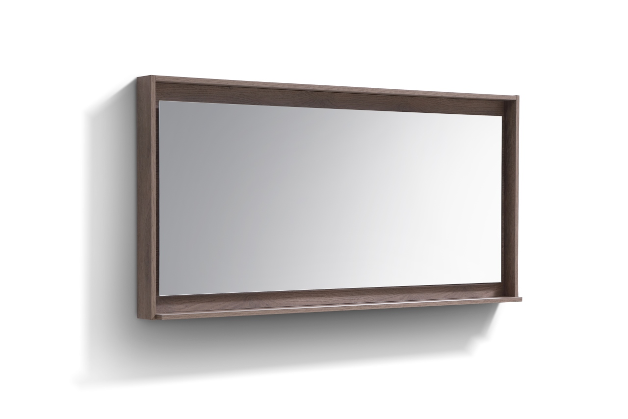 60" Wide Mirror w/ Shelf - Butternut
