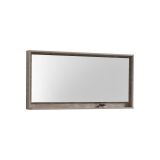 60" Wide Mirror w/ Shelve - Nature Wood