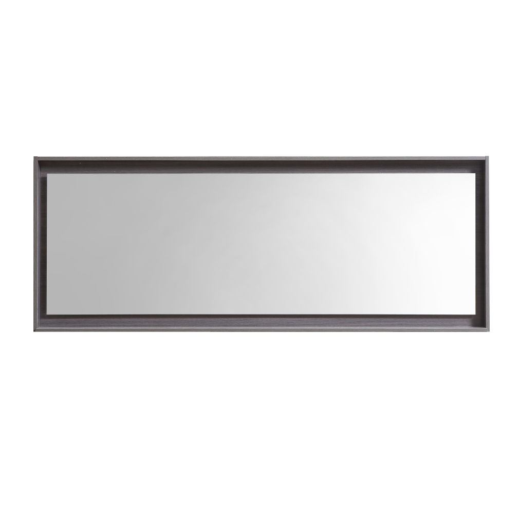 70" Wide Mirror w/ Shelf - Gray Oak