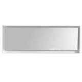 80" Wide Mirror w/ Shelf - High Gloss White