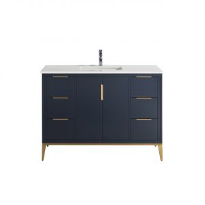 Divani 48" Gloss Blue Vanity W/ Quartz Counter Top