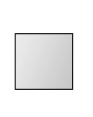 Kube 28″ Stainless Steel Framed Mirror – Matte Black