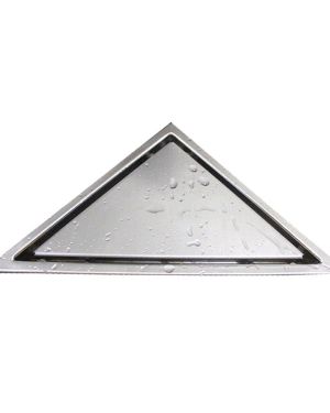 Kube 6.5″ Triangle Stainless Steel Tile Grate – Chrome