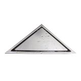 Kube 6.5" Triangle Stainless Steel Tile Grate - Chrome