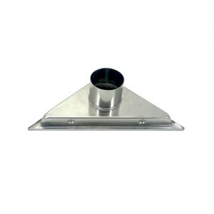 Kube 6.5" Triangle Stainless Steel Tile Grate - Chrome