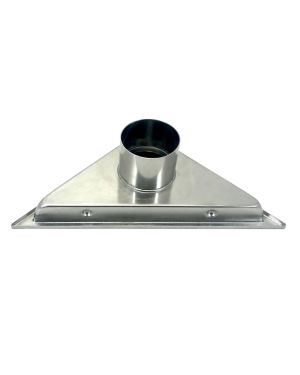Kube 6.5″ Triangle Stainless Steel Tile Grate – Chrome