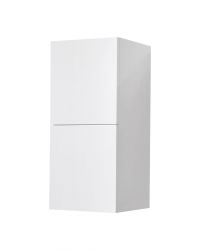 Bathroom Acrylic Veneer Gloss White Linen Side Cabinet w/ 2 Storage Areas