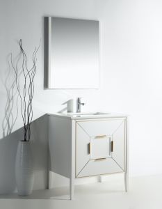 Vetro 30" Gloss White Vanity W/ Quartz Counter Top