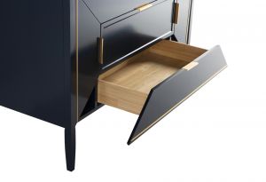 Vetro 48" Gloss Blue Vanity W/ Quartz Counter Top
