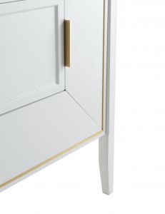 Vetro 48" Gloss White Vanity W/ Quartz Counter Top