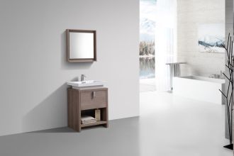 Levi 24" Butternut Modern Bathroom Vanity w/ Cubby Hole