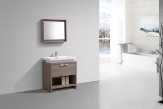 Levi 32" Butternut Modern Bathroom Vanity w/ Cubby Hole