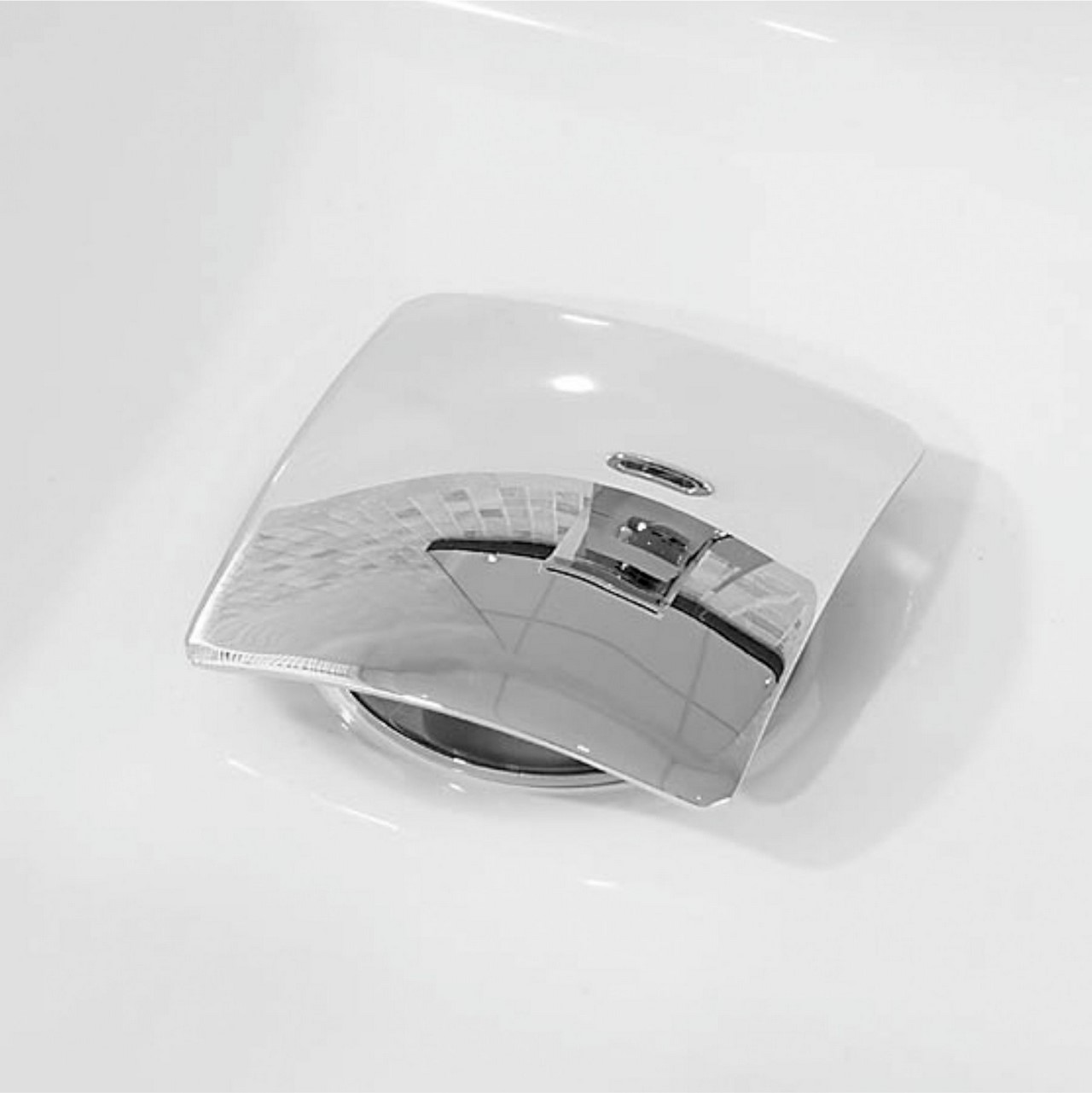 KubeBath Solid Brass Construction Square Pop-Up Drain W/ Chrome Finish – With Overflow