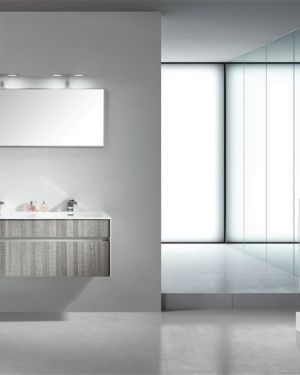 Fitto 48″ Double Sink Ash Gray Wall Mount Modern Bathroom Vanity