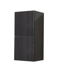 Bathroom High Gloss Gray Oak Linen Side Cabinet w/ 2 Storage Areas