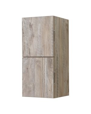 Bathroom Nature Wood Linen Side Cabinet w/ 2 Storage Areas