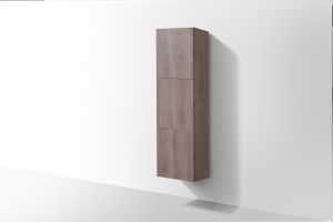 Bathroom Butternut Linen Side Cabinet w/ 3 Storage Areas